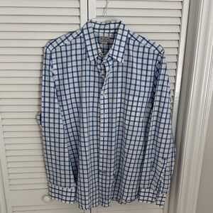J Crew Blue and White Checkered Shirt